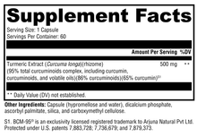 Load image into Gallery viewer, CurcuPlex-95™ 60 Capsules Supplement Facts