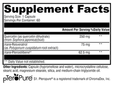 Load image into Gallery viewer, Resveratin™ Plus 60 Capsules Supplement Facts