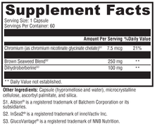 Load image into Gallery viewer, Berberine ES-5 Duo 60 Capsules Supplement Facts