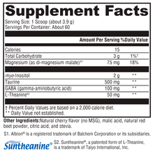 Load image into Gallery viewer, RelaxMax® Cherry 60 Servings Supplement Facts