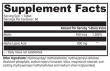 Load image into Gallery viewer, ALAmax™ CR 60 Tablets Supplement Facts
