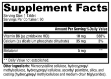 Load image into Gallery viewer, Melatonin CR 90 Tablets Supplement Facts
