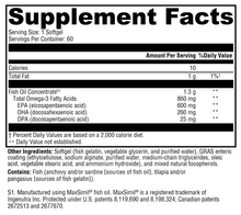 Load image into Gallery viewer, Omega MonoPure® 1300 EC 60 Softgels Supplement Facts
