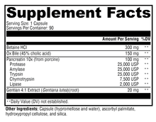 Load image into Gallery viewer, XymoZyme® HCL 90 Capsules Supplement Facts
