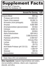 Load image into Gallery viewer, XymoZyme® 60 Capsules Supplement Facts
